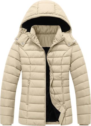 Generic Winter Jackets for Women UK - Puffer Down Coats, Hooded Quilted Padded Overcoat, Ladies Lightweight Slim Fit Jacket, Windproof Warm Outwear, Thermal C
