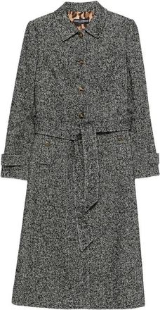 Dolce & Gabbana Woljas met ceintuur - Dames - Trenchcoats - Grijs - M - Wol - Jassen