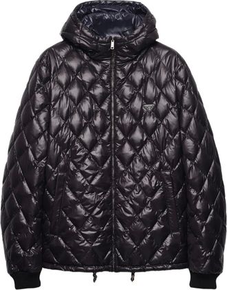 Prada quilted hooded jacket - Black