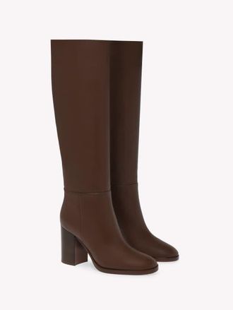 Gianvito Rossi Santiago Boot in Brown Calf at Nordstrom, Size 40.5