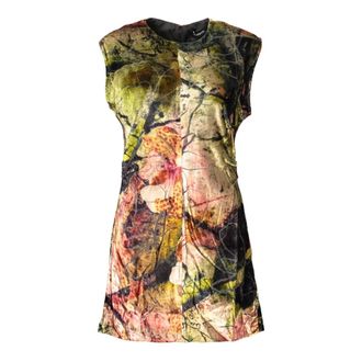 Desigual Korte Jurk met Patroon - Dames - Korte kleedjes - Groen - M - Kleedjes