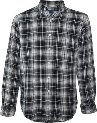 Ralph Lauren pre-owned plaid cotton shirt - Black