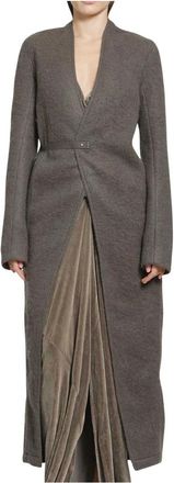 Rick Owens LS Lab Coat - Coats - Mujer - Gris - S