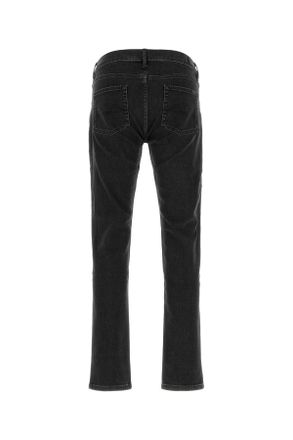 7 For All Mankind Mens Black Stretch Denim Slimmy Tapered Jeans Nero