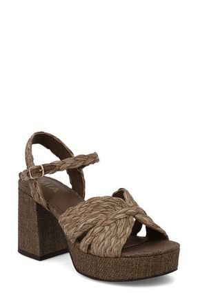 Mia Ankle Strap Platform Sandal in Brown at Nordstrom, Size 6.5