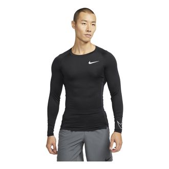 Nike Pro Dri-Fit Athleisure Round Neck Long Sleeves T-Shirt Asia Sizing Black DD1991-010