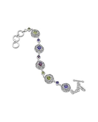 Samuel B. Silver 6.50 Ct. Tw. Gemstone Cushion & Round Bracelet