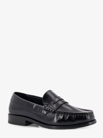 Alohas Womens Loafers Rivet Leather Black