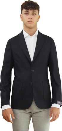 Barba Winter Herenjas Blauw Wol - Heren - Blazers - Blauw - L - Wol - Jassen