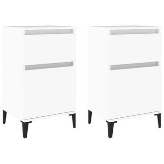 Berkfield Home Bedside Cabinets 2 pcs White 40x35x70 cm | Size: 40 x 35 x 70 cm