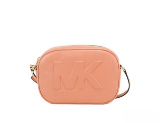 Michael Kors Michael Kors Jet Set Travel Medium Sherbert Leather Oval Camera Crossbody Womens Bag