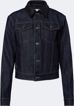 Bottega Veneta Giacca di jeans con pelle Intrecciato