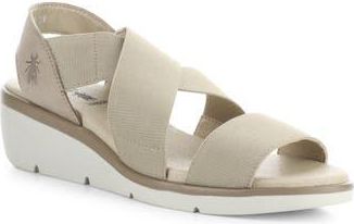 FLY London Noli Slingback Wedge Sandal in 002 Taupe Cupido/gro at Nordstrom Rack, Size 8-8.5Us / 39Eu