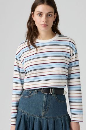 Levi's Vintage Long Sleeve Tee - Women - XS - Multi Colour / Wednesday Stripe Egret