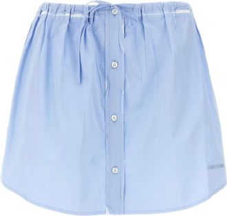 Miu Miu Minigonna con coulisse - Blu