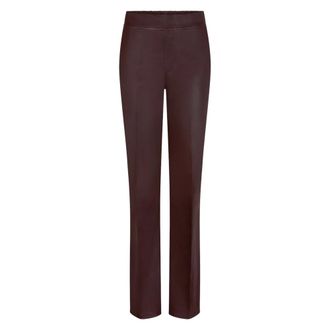 Dante6 Lova Stretch Leren Broek - Dames - Broeken - Bruin - Maat: S Katoen