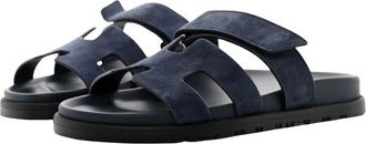 Herm&egrave;s Blue Celeste Chypre Sandals Size 40
