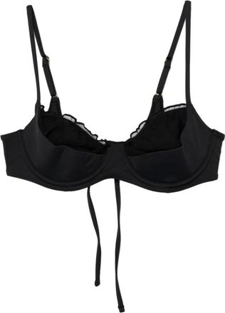 Frankies Bikinis Bikinis, female, Black, Size: M Austin Ruffled Underwired Bikini Top