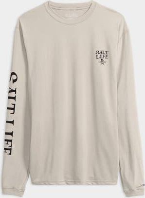 Salt Life Lobster Bar Long Sleeve SLX Performance Tee in Chalk at Nordstrom, Size Xx-Large