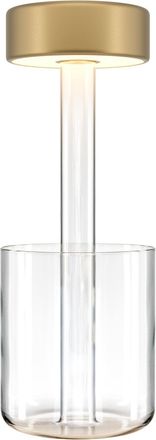 Maytoni Tragbare Led Batterie-Tischlampe Al Collaboration, Gold/Transparent