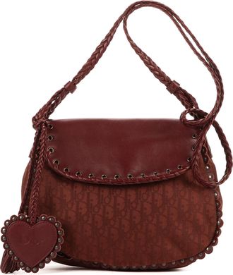 Dior Pre-owned Womens Small Ethnic Crossbody Shoulder Bag - Maroon - One Size