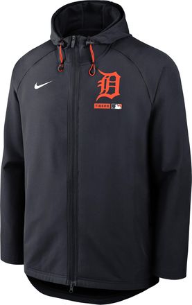 Nike Detroit Tigers Authentic Collection Nike Mens Therma-FIT MLB Full-Zip Hooded Jacket in Blue | 04HC196NDG-6NH