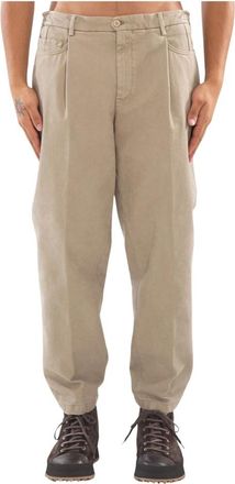 BRIGLIA 1949 5-Pockets Broek in Bricklaned Stijl - Heren - Straight fit broeken - Beige - L - Broeken
