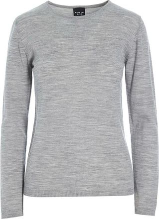 Bitte Kai Rand Grijze Melange Wollen Gebreide Blouse - Dames - Longsleeves - Grijs - XS - Wol - Tops