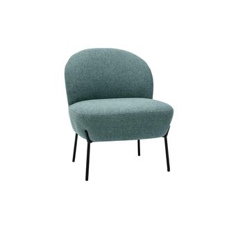 Miliboo Miliboo - Sill&oacute;n De Tela Verde Gris&aacute;ceo Y Metal Negro Beley