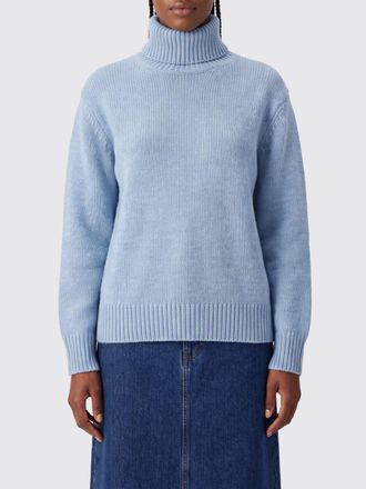 Toteme Wool Turtleneck Sweater with High Collar and Ribbed Trims