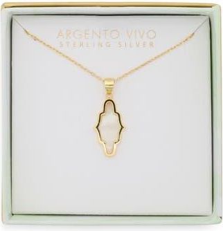 Argento Vivo Mother-of-Pearl Pendant Necklace in Gold at Nordstrom Rack