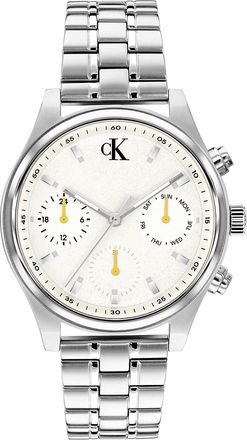 Calvin Klein Mens Monogram Chronograph Bracelet Watch - Open White - OS