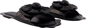 Marc Jacobs Womens The Daisy Sandals - Marc Jacobs Leather Black Cowhide Shoes