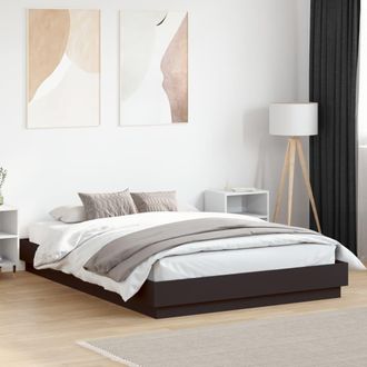 Berkfield Home Bed Frame with LED without Mattress Black 150x200 cm King Size