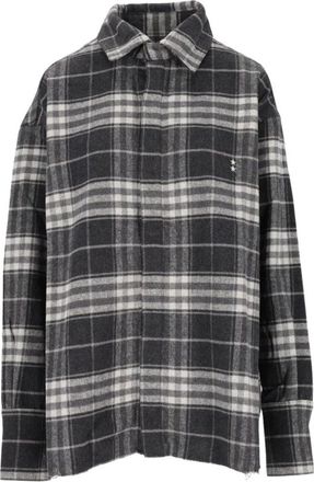 Icon Denim Los Angeles Katoenen Flanellen Shirt - Dames - Overhemden - Grijs - XS - Katoen - Overhemden