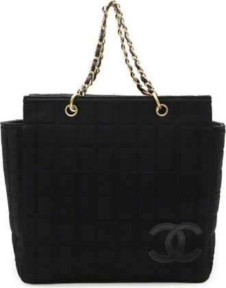Chanel Jersey Leather Shoulder Bag (Pre-Owned)