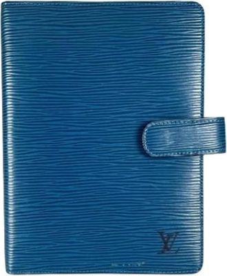 Louis Vuitton Pre-owned Compact Wallet - Dames - Vintage Accessoires - Blauw - ONE Size - Leer - Vintage