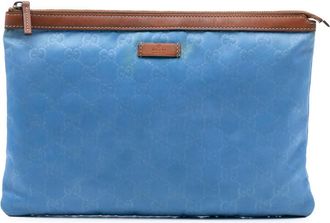 Gucci Pre-owned Gucci GG Nylon Top Zip Clutch Ladies 286209 002404