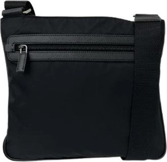 Prada Pre-owned Nylon Leather Shoulder Bag - Dames - Vintage Schoudertas - Zwart - ONE Size - Nylon - Vintage