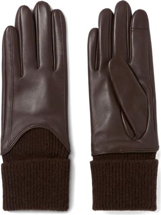 Claudie Pierlot Leren handschoenen - Bruin