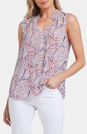 NYDJ Gemma Sleeveless Smocked Neck Top in Calanda at Nordstrom Rack, Size Xx-Small