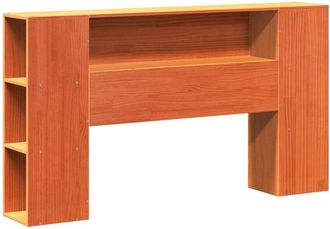 vidaXL Headboard with Storage Wax Brown 135 cm Solid Wood Pine vidaXL