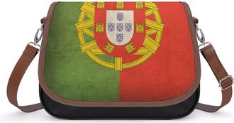 Generic Vintage Portugal Flag Womens Crossbody Bag Fashion Shoulder Handbags Message Tote Bag with Adjustable Strap