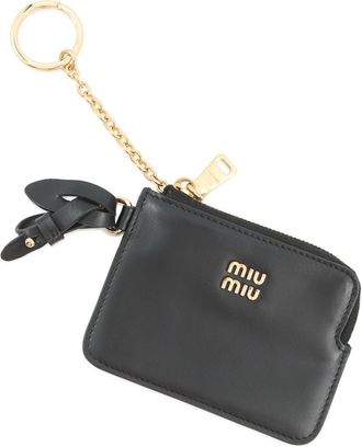 Miu Miu Black Leather Coin Purse/Coin Case (Pre-Owned)