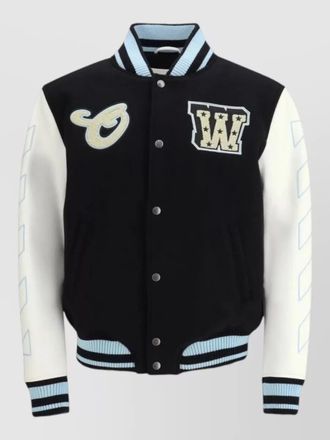 Off-white wool bomber jacket