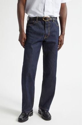 Noah Selvedge Straight Leg Jeans in Indigo at Nordstrom, Size 36