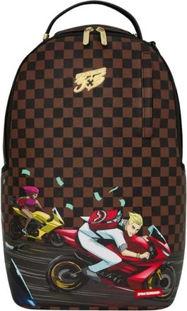Sprayground 305 Check Motorcycles Rugzak - unisex - Rugzakken - Bruin - ONE Size - Tassen