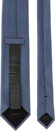 Brioni Silk Jacquard Micro-Polka Dot Necktie - Blue