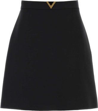 Valentino Garavani Black Crepe Couture Mini Skirt