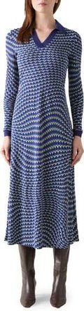 L.k. Bennett Brigitte Long Sleeve Jersey Dress in Navy at Nordstrom Rack, Size 16 Us / 20 Uk